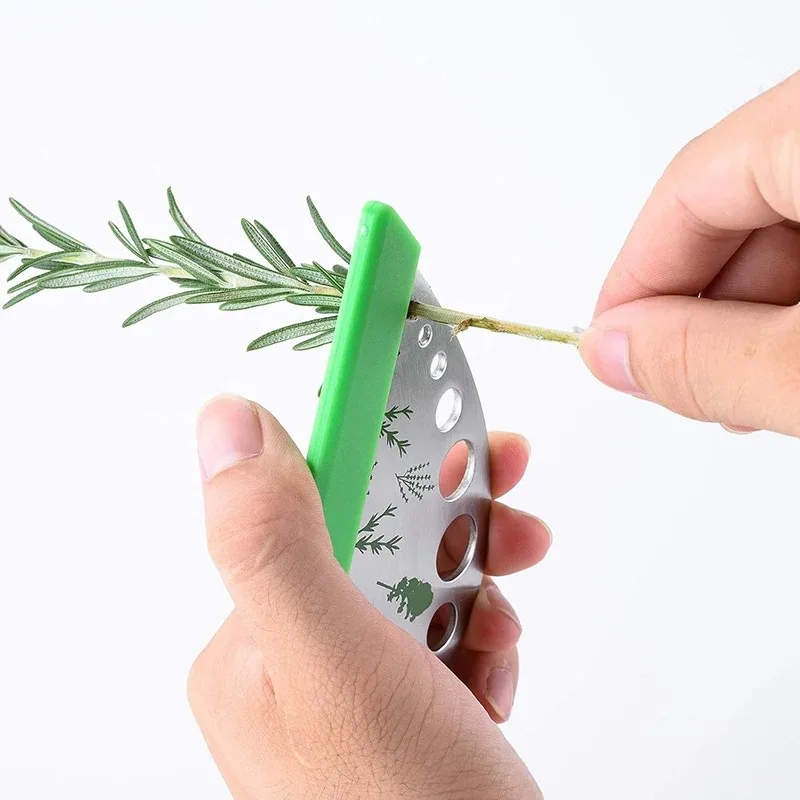9Hole Stainless Steel Herb Stripper Multifunctional Herb Peeler Herb Vanilla Stripper Vegetable Leaf Remover Cutter Kitchen Tool 2