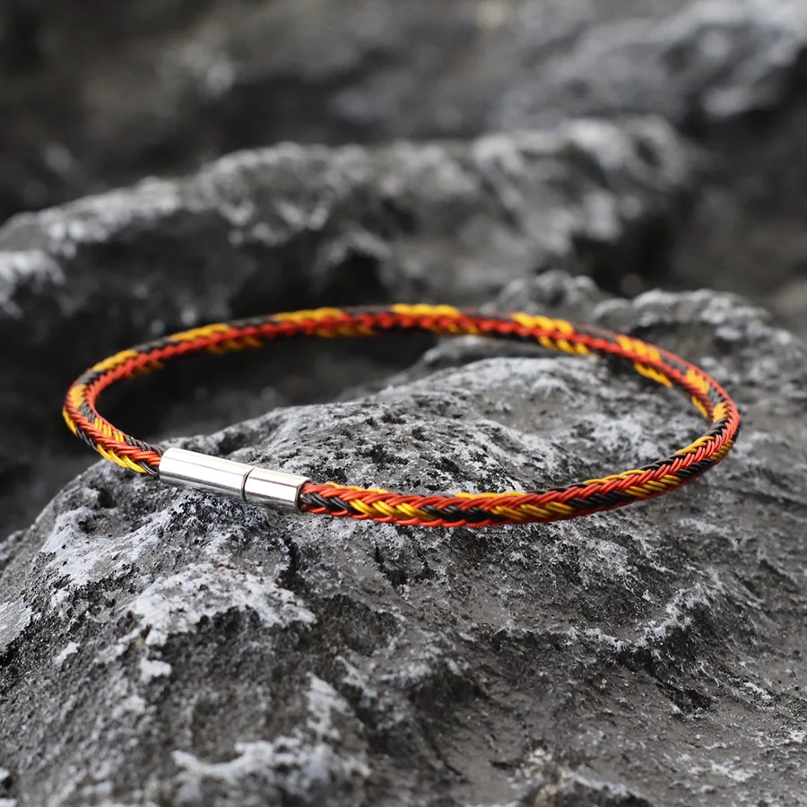 Stainless Steel Wire Bangle Bracelet for Men