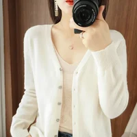 Women Cardigans 2025 Autumn Winter Single Breasted Knitwears Long Sleeve Warm Knit Cardigan Korean Fashion Spring casual Sweater - Image 6