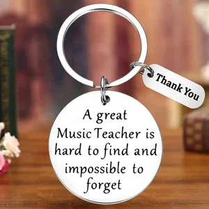 Metal Music Teacher Keychain Women Teachers ' Day Key Chain Pendant Teacher Thank You Gifts