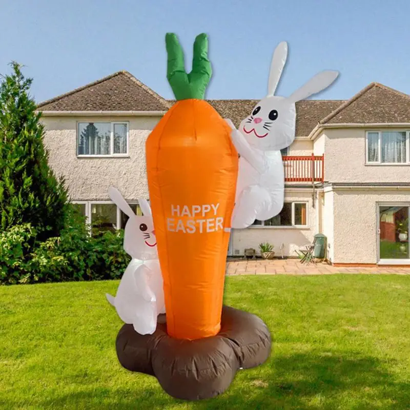180 Cm Easter Inflatable Bunny Builtin Led Lights Blow Up Inflatables
