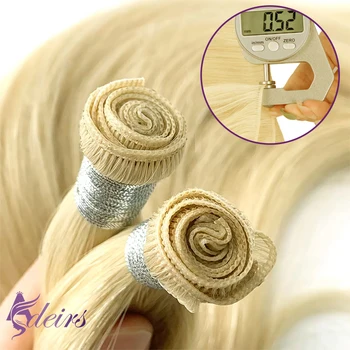 ADEIRS Capelli umani Genius Trame Estensioni Capelli Remy Doppia trama Capelli umani veri Fasci di tessitura naturale Nero Marrone Biondo
