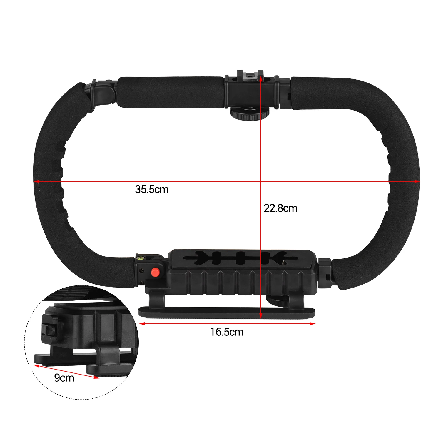 Description Picture 5 of itemAction Stabilizer Grip Flash Bracket Holder Handle Professional Video Accessories for DSLR DV Camera Camcorder Smartphones