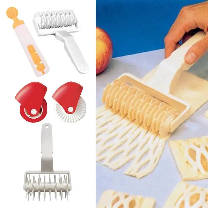 Multifunctional Roller Cutter Multi-purpose Pizza Cake Dough Slicing Tool Baking Kitchen Accessories Plastic Blade Wheel
