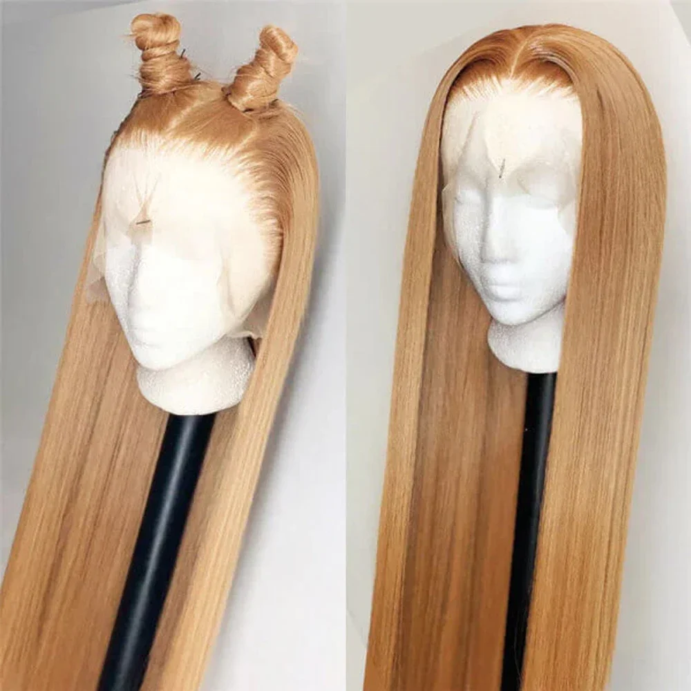 

MXWIG Honey Blonde Straight 13x4 Lace Front Wig Pre Plucked with Baby Hair Light Blonde Wigs for Women Glueless
