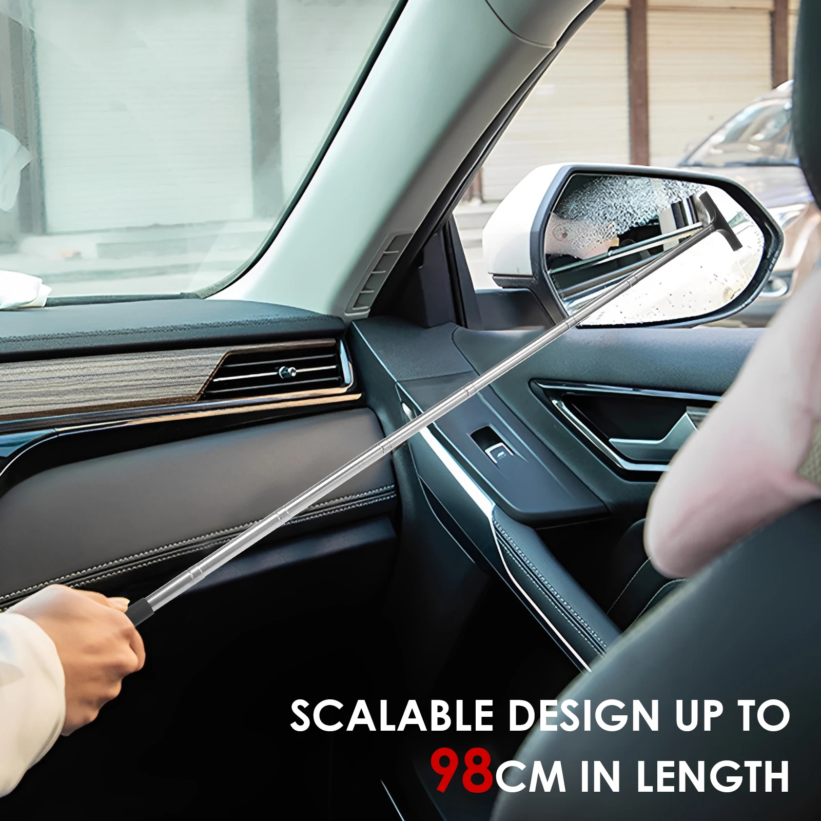 Telescopic Car Window Glass Cleaning Brush Kit