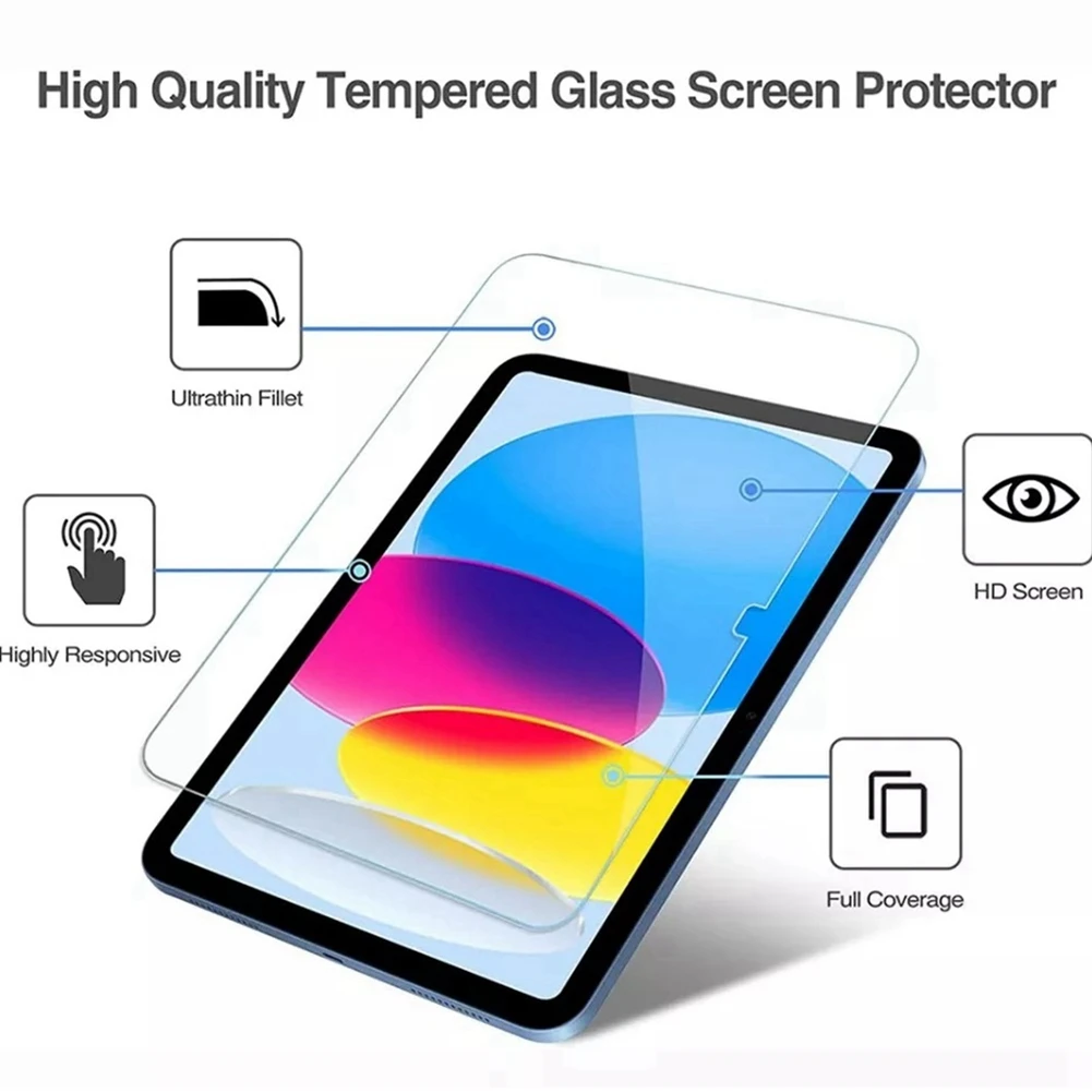 Tempered Glass For iPad 10th 9th 8th 7th Generation Screen Protector For iPad 10.2 Pro 10.5 11 For iPad Air 3 4 5 Tablet Film