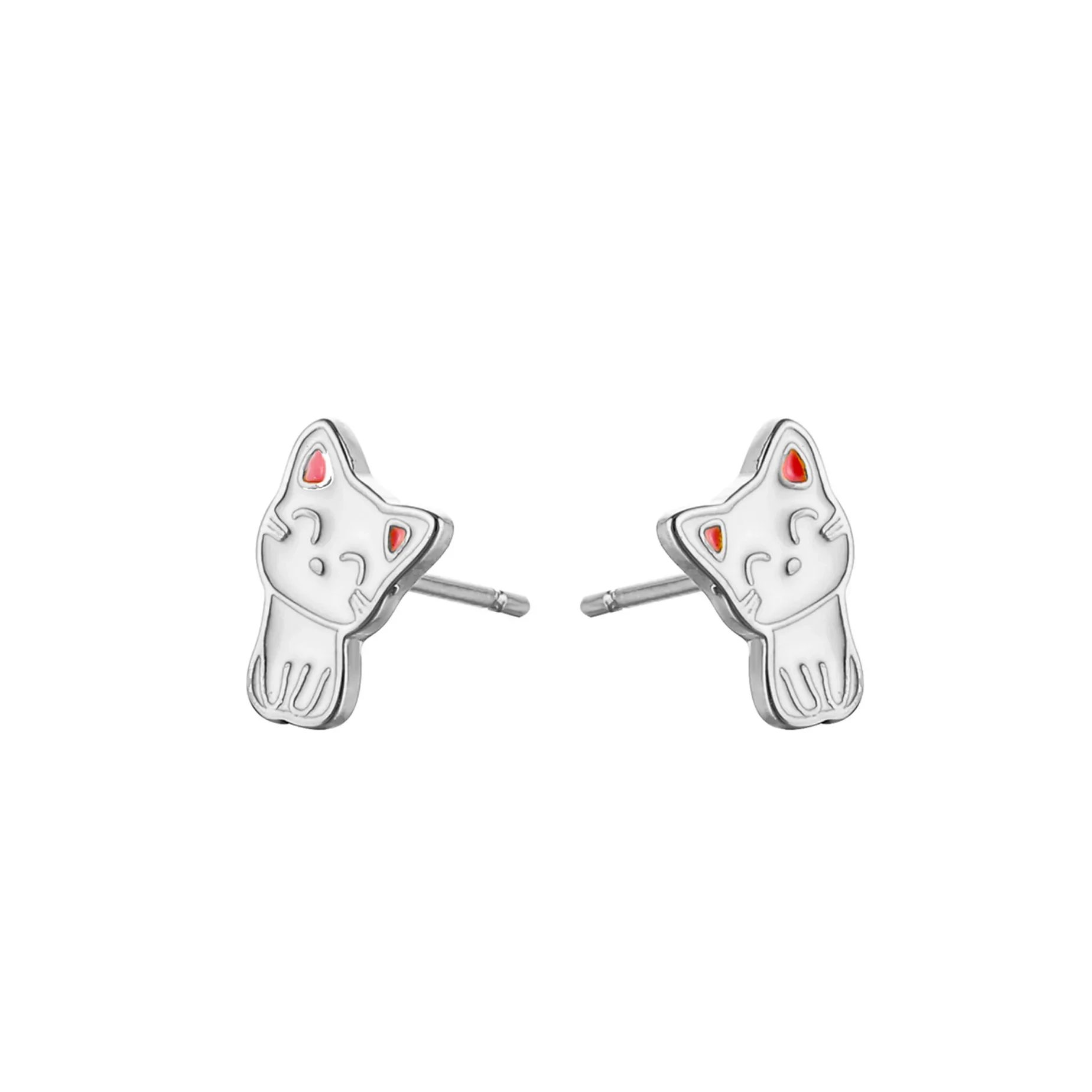 925 Sterling Silver Butterfly Cat Kitty Unicorn Flower Dog Paw Hoop Earring Girl Women Child Baby Daughter Wife Birthday Brincos 2