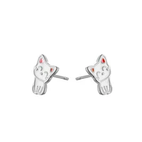 925 Sterling Silver Butterfly Cat Kitty Unicorn Flower Dog Paw Hoop Earring Girl Women Child Baby Daughter Wife Birthday Brincos 2
