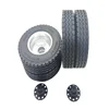 1 Pair Rubber Tires with Wheel Hub for 1/14 Tamiya RC Truck Trailer Tipper Scania R470 Actros Volvo FH16 MAN TGX Accessories 2
