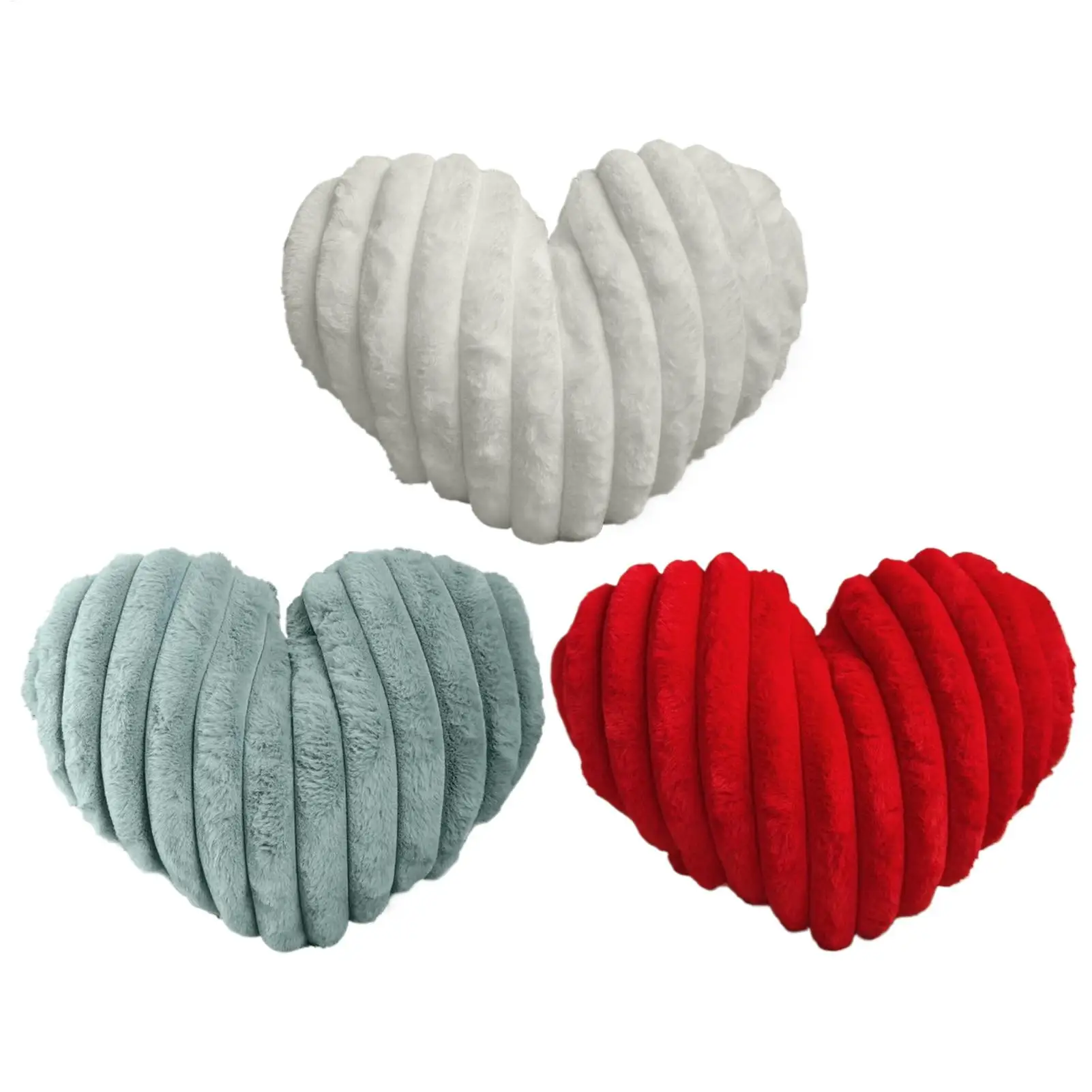 Heart-Shaped Decorative Throw Pillow - Soft & Comfortable Home Accent for Living Room or Bedroom
