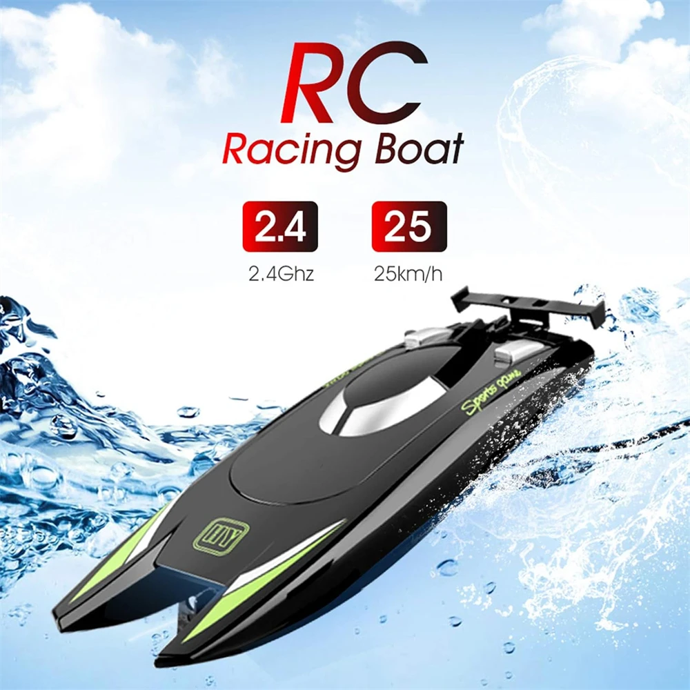 RC Boat 2.4GHz Remote Control Electric Boat 25KM/H High Speed Ship RC Jet Speedboat Suitcase for Lakes & Pools 4