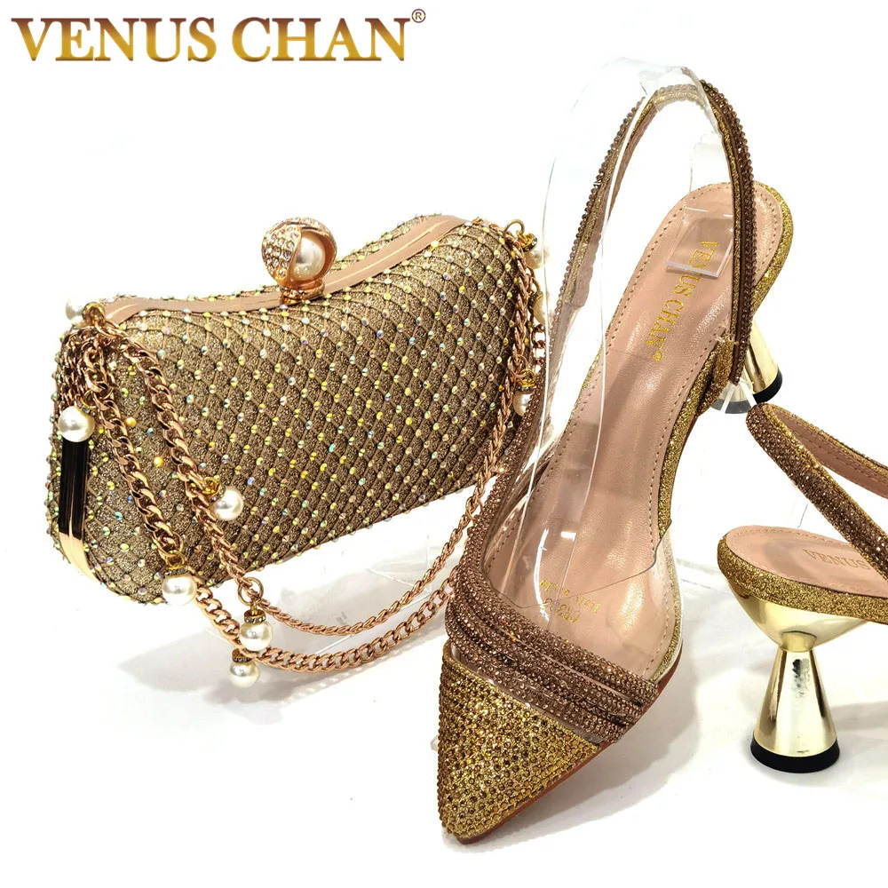 VenusChanItalianPointedToeWeddingShoesGoldColorSummerSandal