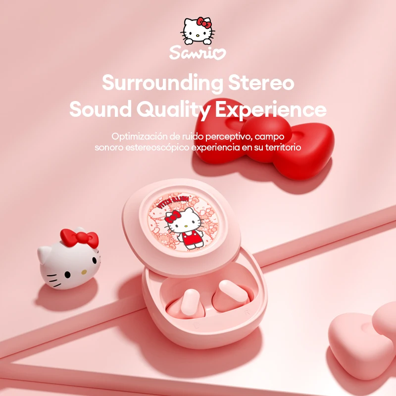 Фото Наушники-вкладыши Sanrio Miniso, беспроводные наушники с поддержкой Bluetooth 5,3, с высокой производительностью №2