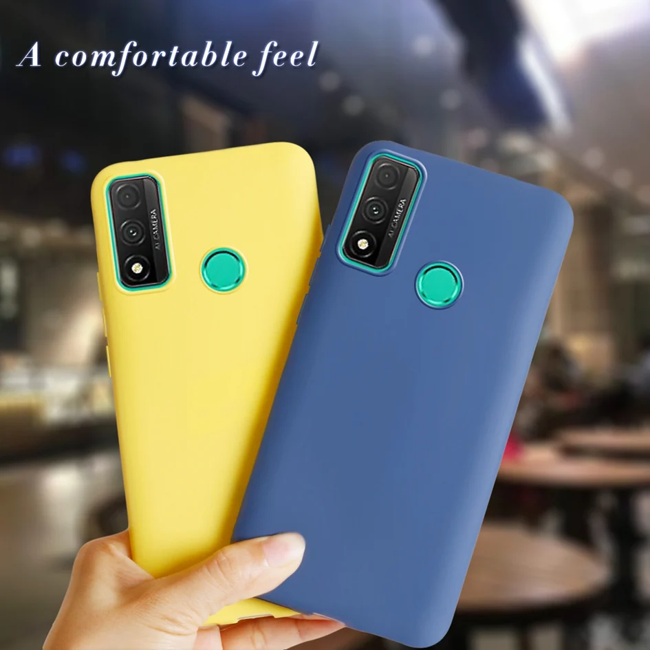 화웨이 Y8S Y7A 케이스, 화웨이 P 스마트 2020 P 스마트 2021용 순색 폰 케이스, 무광 소프트 TPU 백 커버 케이스
