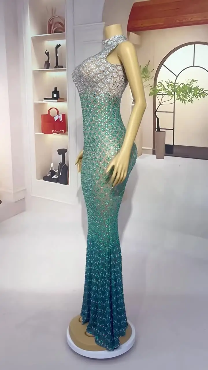 navy blue quince dress with gold Sheer Mesh Wrap Tie Ribbon Midi Dress – Micas main image 1