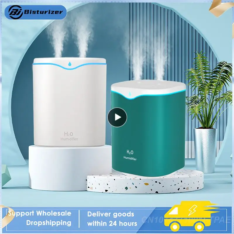 

2000ML Double Spray Air Humidifier Large Capacity Cool Mist Maker USB Air Humificador Purifier Aroma Diffuser For Home Office