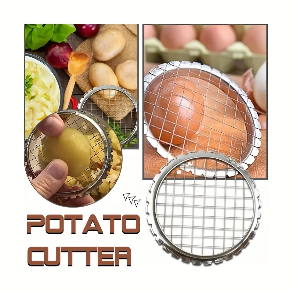 Round Grid Cutter Slicer for Eggs Mushrooms Vegetables