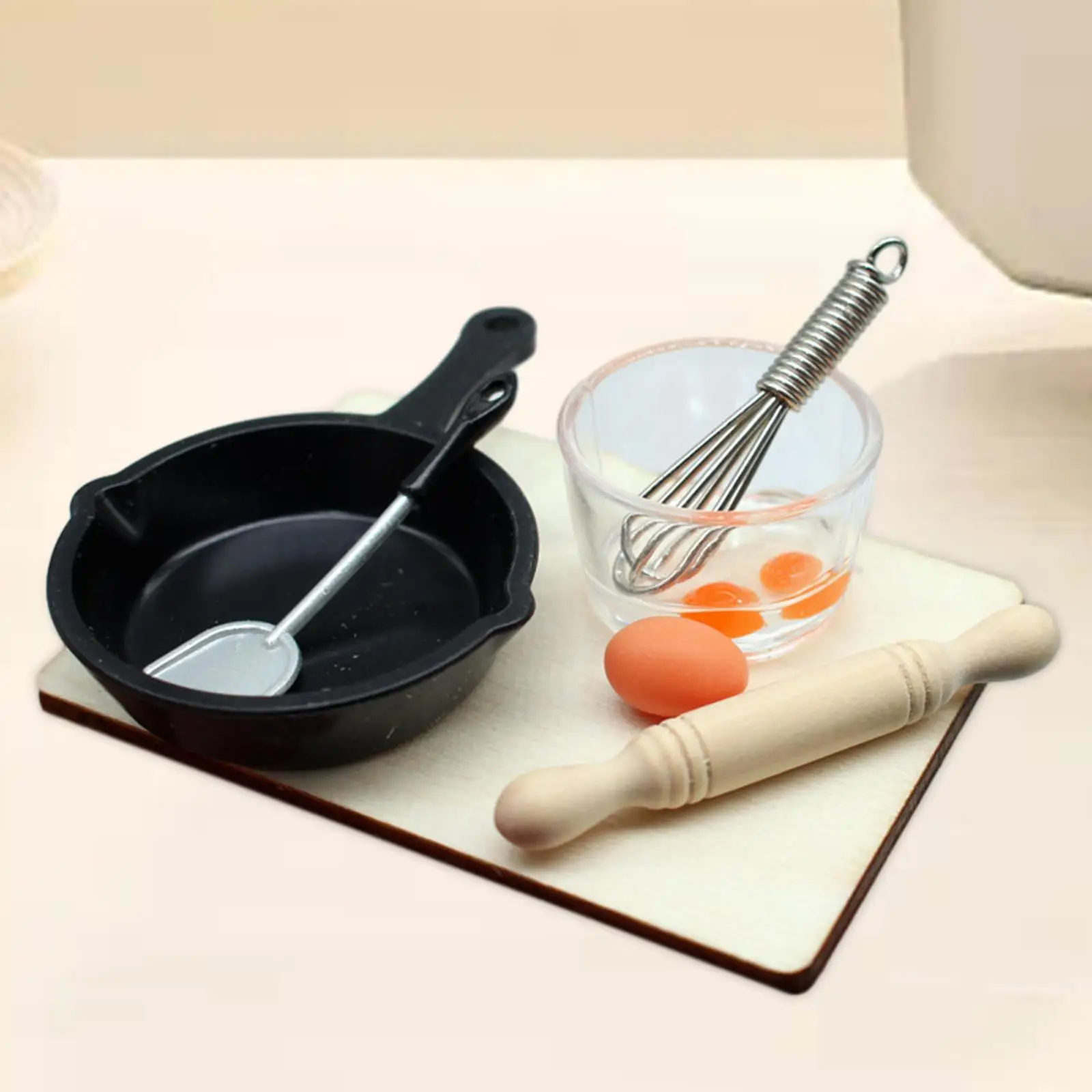 

7x 1:12 Dollhouse Cooking Kits Kitchen Dinner Toys Miniature Dolls Furniture Toys Decor Pretend Play Ornament Accessory Crafted