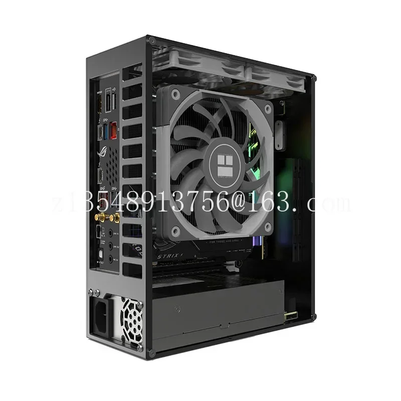 new Lzmod 4-liter mini A24-V3 2.0 core display 1u power supply itx chassis all aluminum alloy