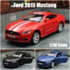 1/36 Ford Mustang GT Toy Car Model RMZ CiTY Diecast Super Sport Vehicle Pull Back Door Openable Collection Gift For Children Kid 1