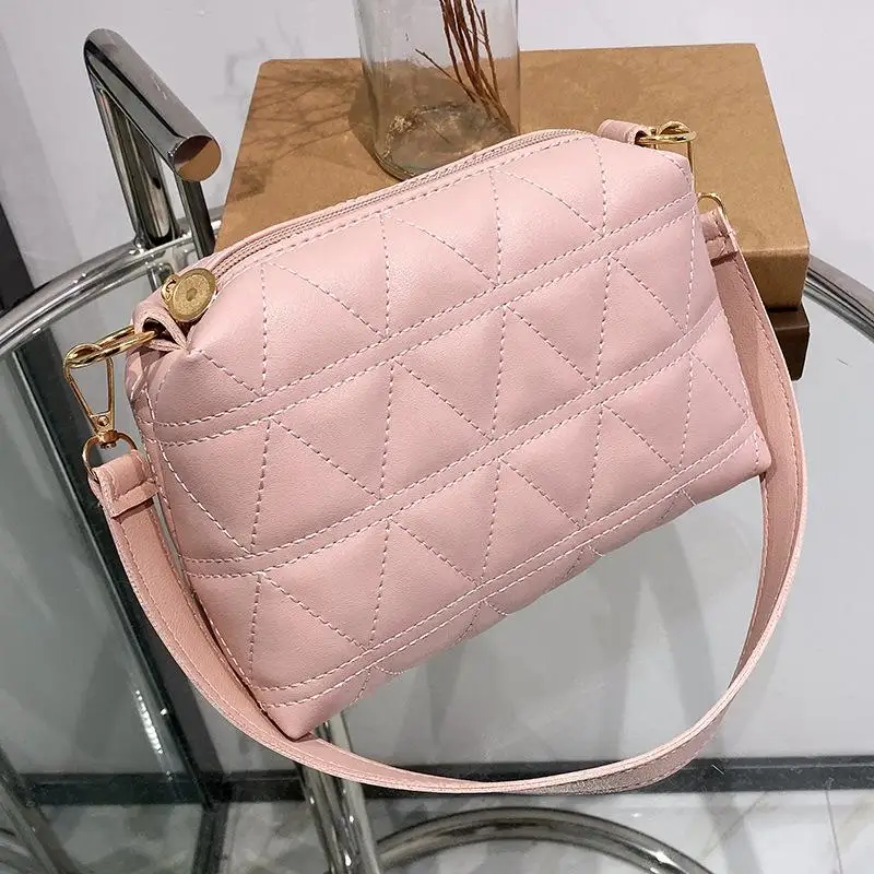Women Diamond Lattice Pu Shoulder Bag Purses and Handbag for Women Girls Small Phone Purse Female Solid Color Mini Camera Bag