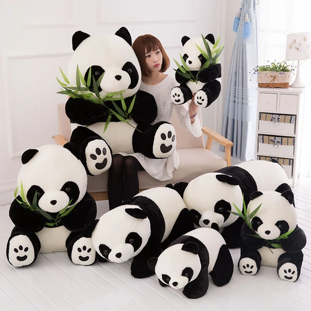 Mini Panda Dolls PP Cotton Filling Portable Panda Model Elastic