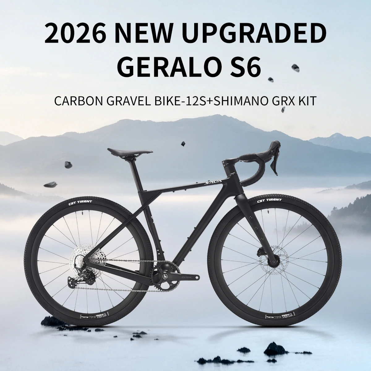 SAVA Gelaro S6 S4 R21 Carbon Gravel Bike Shimano GRX 12 20 Speed All-Road Adventure - Image 2