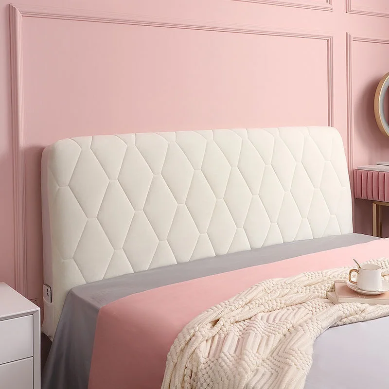 ThickenVelvetQuiltedBedHeadCoverAllinclusivePlushHeadboard