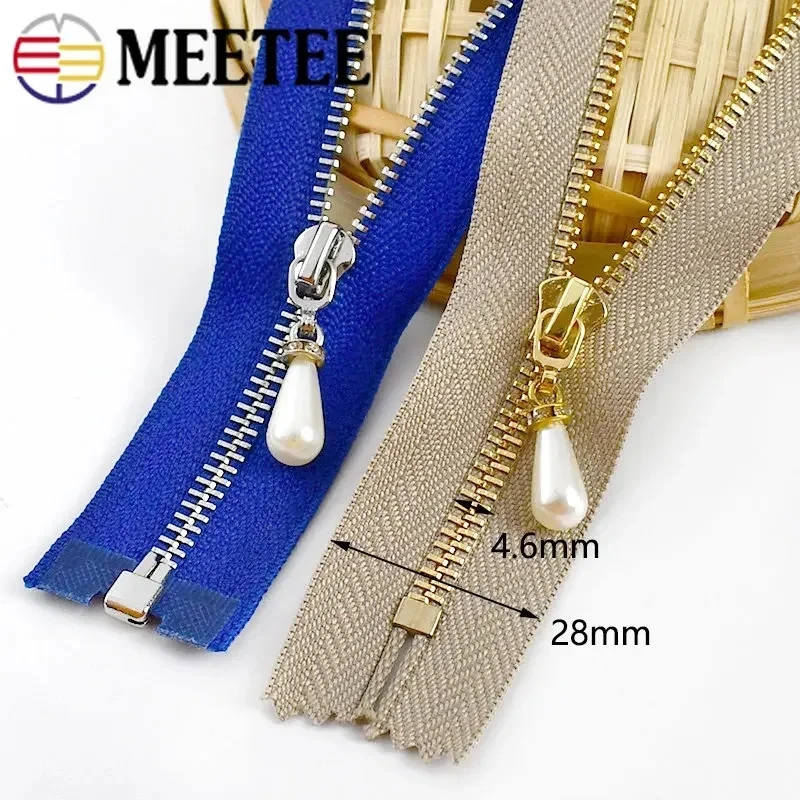 10개 3개입    진주색 금속 지퍼 15-70cm 개폐식 금색/은색 지퍼 가방 재킷 ..