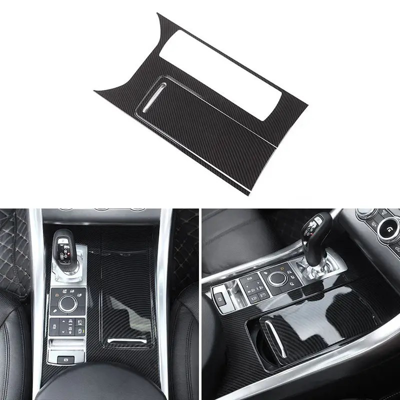 

Carbon Fiber Texture Car-styling Center Control Gear Shift Panel Frame Cover Trim For Land Rover Range Rover Sport 2014-2017 LHD
