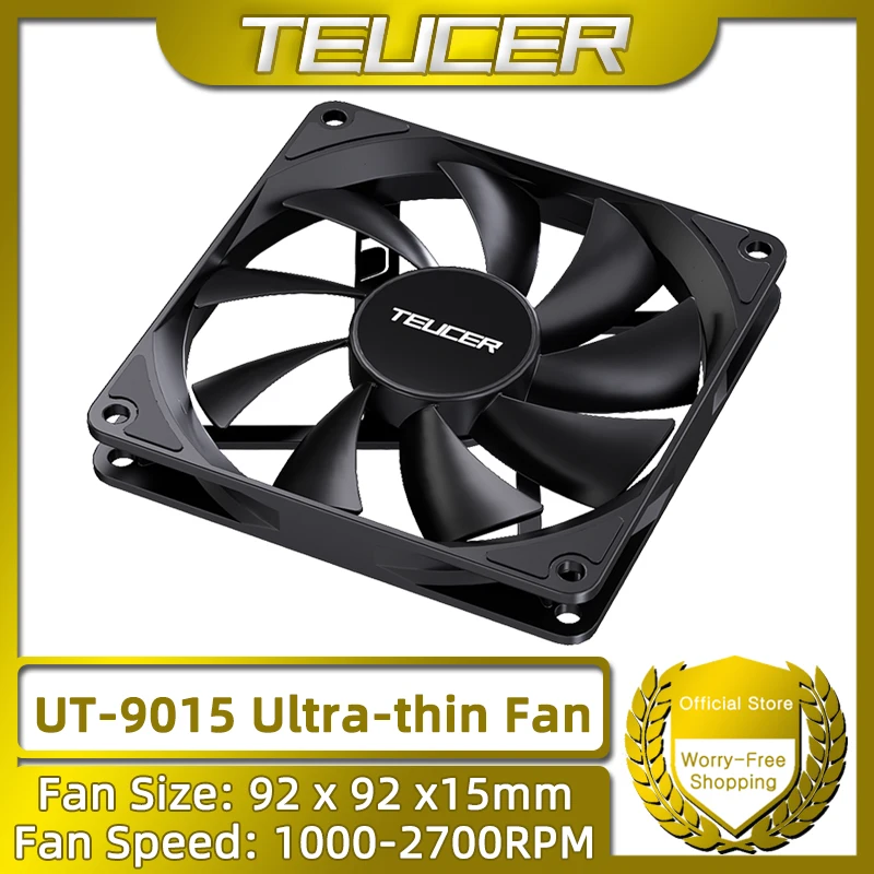 TEUCER UT-9015 92mm 4Pin PWM Fan 2700RPM Ultra-thin Cooler