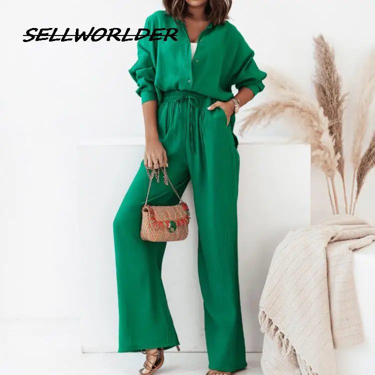 

2023 женская повседневная одежда, Весенняя рубашка, повседневный костюм из двух предметов