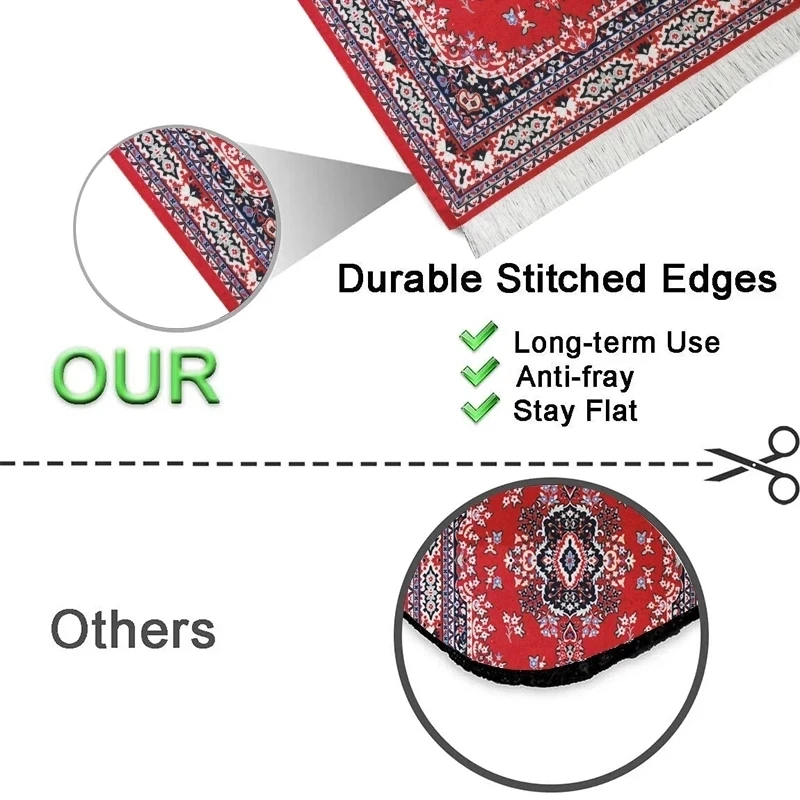 Persian Retro Style Mini Woven Carpet Pad Mouse Pad Pattern Cup Laptop Mouse With Edge Home Office Desktop Decoration Craft mouse pad