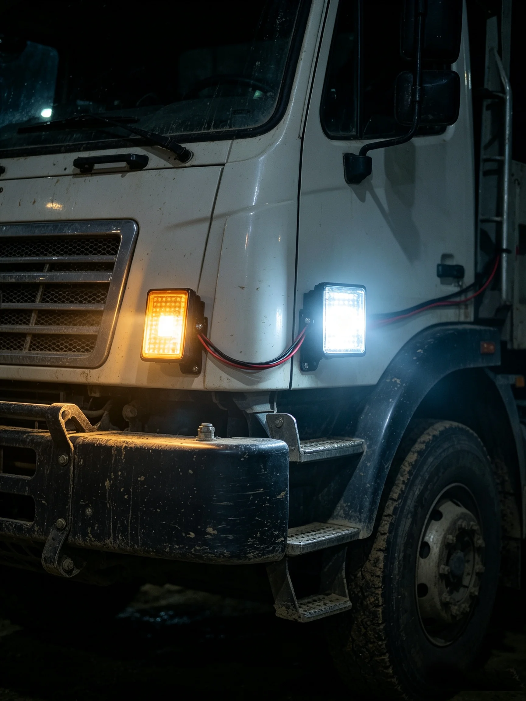 RC 1/14 LED Simulations-Scheinwerfer Kuppellampe Kleine Lichtbox für Tamiya Muldenkipper für Scania MAN VOLVO Tripper Truck DIY-Teile