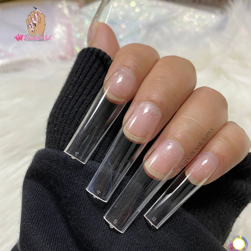 uñas postizas Tips postizas cuadradas Press On Conestilo Bellas uñas  Acrilicas Decoradas XXL 240 unids/bolsa|Uñas postizas| - AliExpress