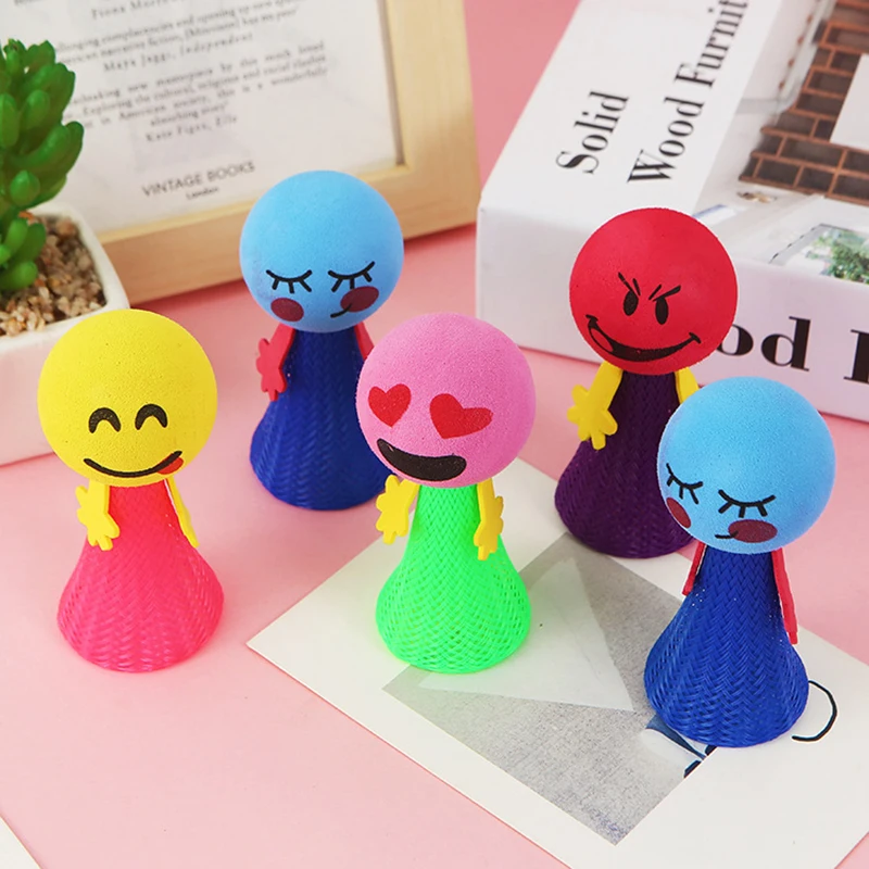 10pcs jumping doll toy Cute Jumping Doll Spring Toy for Kids Birthday Party Favors Treat Boy Girl Guest Gifts School Prize Goodie Bag Fillers