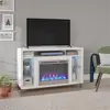Lumina Electric Fireplace TV Stand TVs up to 48 Inch with Adjustable 7-Color LED Remote Control Heater Timer Media Storage 3