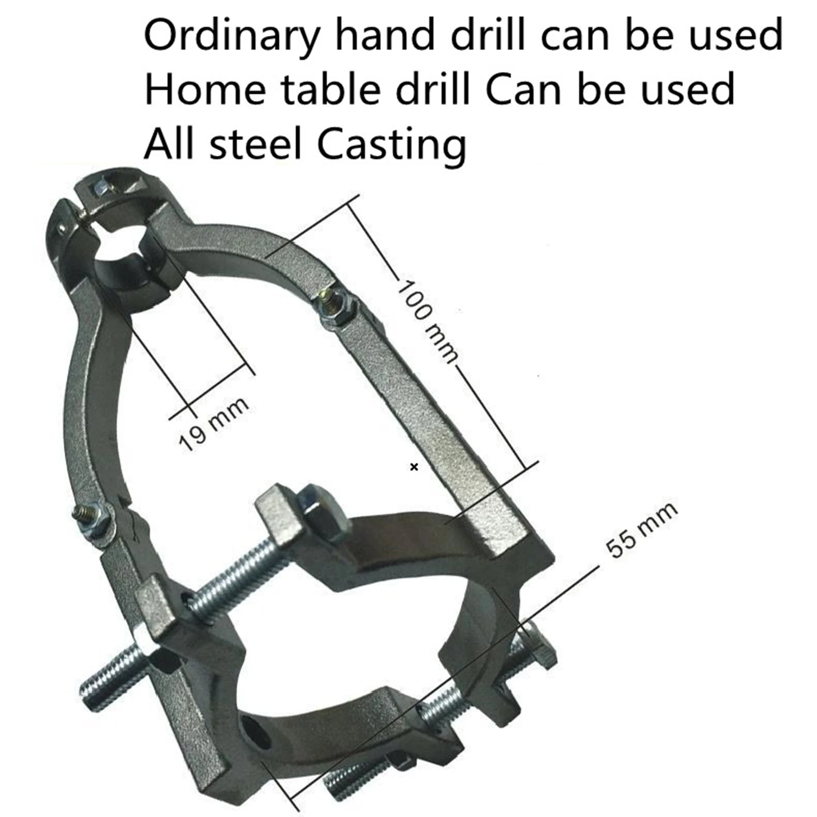 Square Hole Drill Fixed Bracket-Easy Installation and Disassembly for Woodworking Drill Bit Adapter