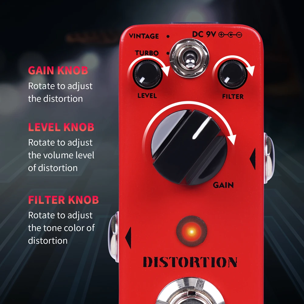 AITONE Series AT-05 Distortion Guitar Pedal 2 Practical Mode Vintage/Turbo Effec