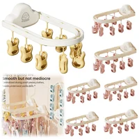 Wall Hanging Socks Holder Balcony Multi-head Baby Baby Socks Slipper Towel Drying Rack Punch-free Cloud Clothes Holder 1