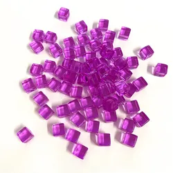 Set of 100 Clear Acrylic Dice (Clear rose)