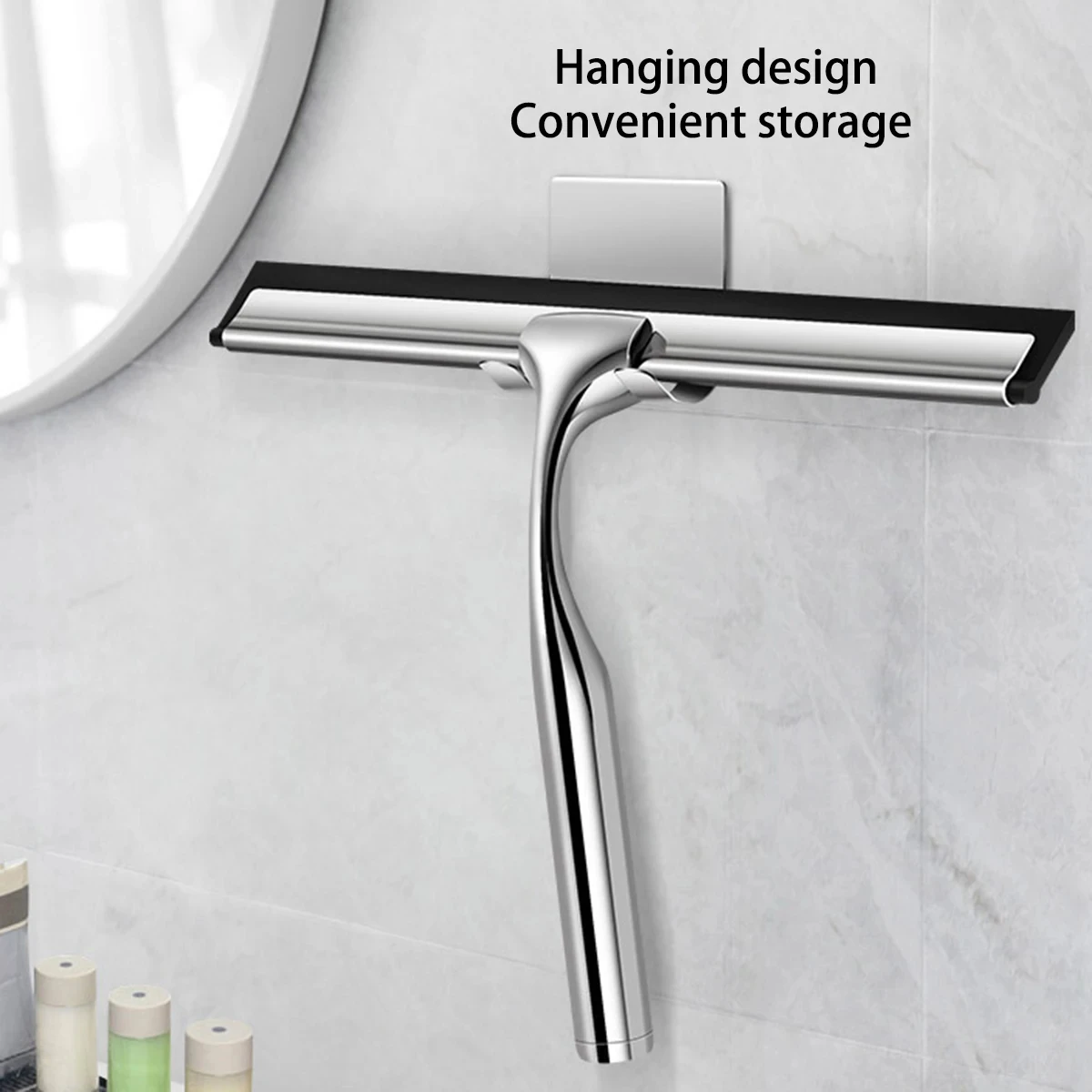 ชุดที่ปาดน้ำฝักบัวพร้อมตะขอ ที่ปาดน้ำกระจก แปรงทำความสะอาดอเนกประสงค์ ที่ปาดน้ำกระจกห้องน้ำ ที่ขูดกระจก 1