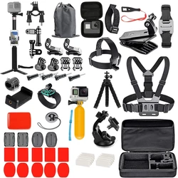 Ultimate Action Camera Accessory Kit with Case, Strap, Mount, and Selfie Stick for Set 1