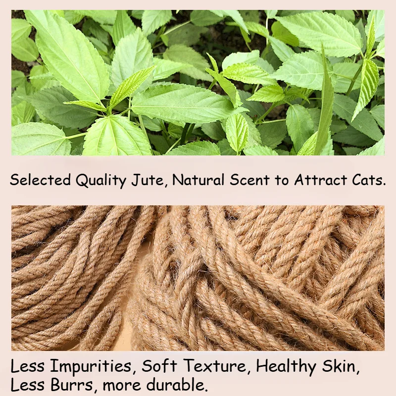 Cat DIY Sisal Rope Cat Climbing Grinding Frame Special Cotton Rope Resistant Grinding Scratching Toy Rope-4/6/8mm 20M/50M cat toy