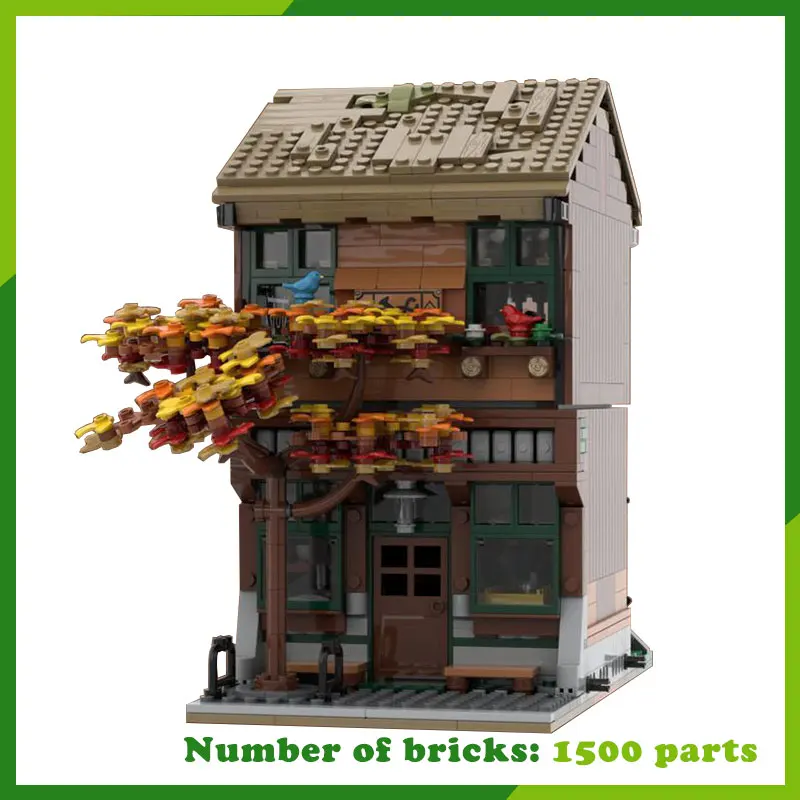 

Конструктор MOC City Cafe Store, конструктор «сделай сам», архитектурная модель уличного вида, креативные сборные игрушки, рождественский подарок для детей