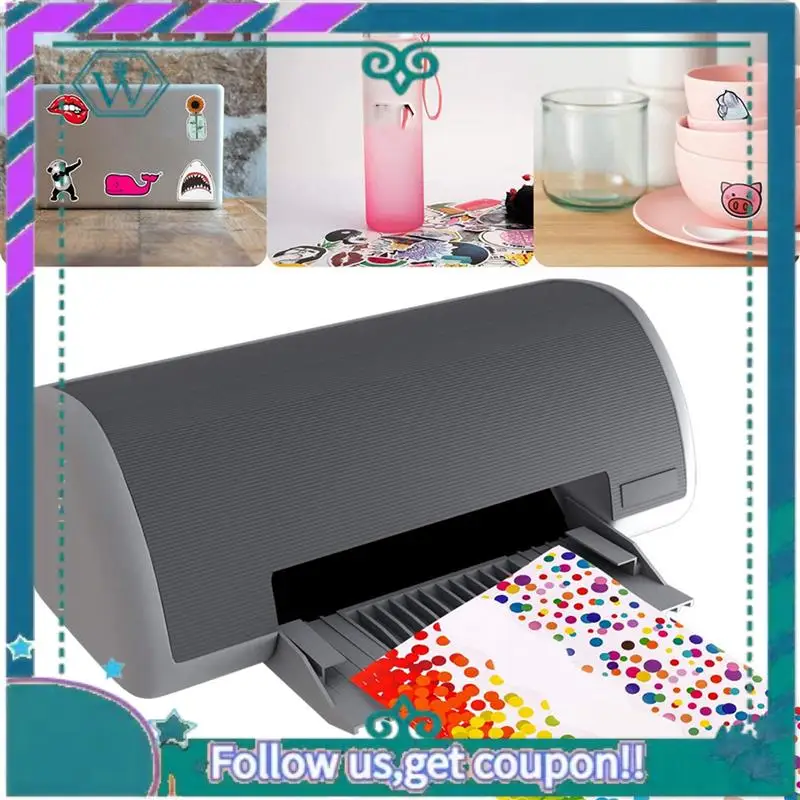 A75Q-125 시트 인쇄 가능 비닐 스티커 용지 자체 접착 방수 무광택 흰색 인쇄 용지 시트, 잉크젯 프린터용