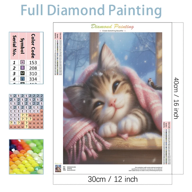 Kits de peinture diamant photo personnalisés chat broderie ronde complète diamant animaux décorations pour la maison 2