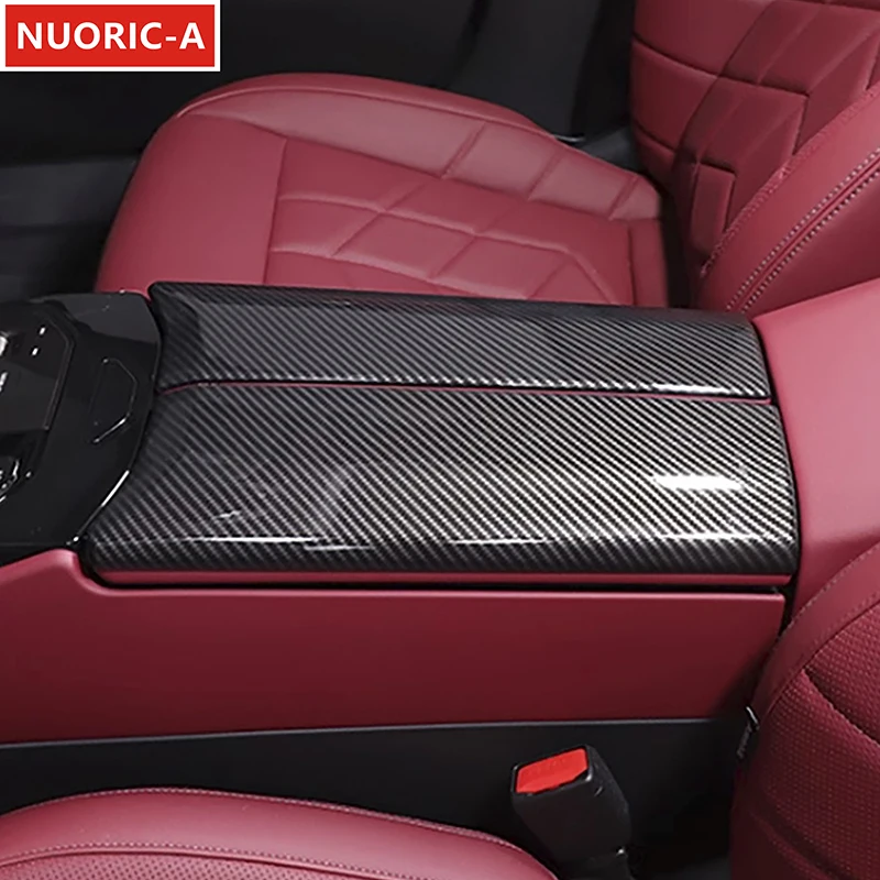 

Цветной подлокотник центральной консоли из углеродного волокна, декоративная панель, отделка для BMW 5 серии i5 G60 2024, Стайлинг автомобиля, интерьер