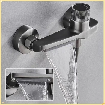 ติดผนังร้อนเย็นทองเหลืองก๊อกน้ําวาล์วผสมอ่างอาบน้ําก๊อกน้ําผู้ถือเดี่ยว Dual Control ห้องน้ําผสม TAP 1